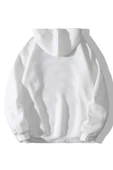 Unisex Happiest Baskılı Oversize Kapşonlu Sweatshirt thumbnail 12