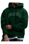 Unisex Favela Baskılı Kapşonlu Oversize Sweatshirt thumbnail 4