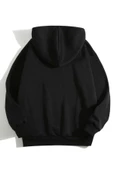Unisex Kalp Baskılı Oversize Kapüşonlu Sweatshirt thumbnail 10