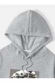 Unisex Heykel Baskılı Oversize Kapşonlu Sweatshirt thumbnail 6