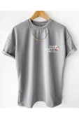Erkek Happy Face Baskılı Oversize Tshirt thumbnail 5