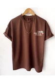 Erkek Happy Face Baskılı Oversize Tshirt thumbnail 1