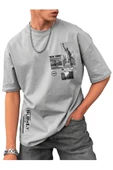 Erkek Slowly Baskılı Oversize T-shirt thumbnail 1