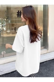 Unisex Beyaz Sweet Baskılı Oversize Tshirt thumbnail 4
