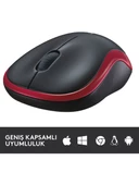 Logitech M185 910-002237 Kırmızı Optik Kablosuz Mouse thumbnail 4