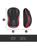 Logitech M185 910-002237 Kırmızı Optik Kablosuz Mouse thumbnail 6