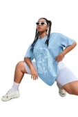 Unisex Yüz Baskılı Oversize Tshirt thumbnail 5
