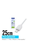 iPhone 6 - 7 - 7 Plus  - iPhone 8 - 8 Plus Powerbank Şarj Kablosu 25cm thumbnail 2