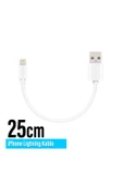 iPhone 6 - 7 - 7 Plus  - iPhone 8 - 8 Plus Powerbank Şarj Kablosu 25cm thumbnail 1
