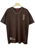 Erkek Believe Baskılı Oversize T-shirt thumbnail 4