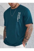 Erkek Believe Baskılı Oversize T-shirt thumbnail 12
