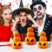 Halloween Bal Kabağı Şeklinde Led Lamba 12 cm thumbnail 4