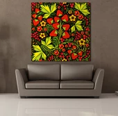 ÇİLEK MOTİFİ KANVAS TABLO thumbnail 2