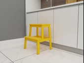 Basamaklı Ahşap Tabure Sarı Renk thumbnail 3
