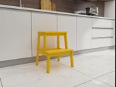 Basamaklı Ahşap Tabure Sarı Renk thumbnail 2