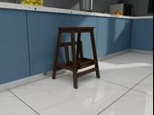 Ahşap Katlanabilir Basamaklı Tabure Ceviz Renk thumbnail 4