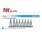 Nt Tools 8 Parça 1/4" Torx Lokma Seti CrV NCSET14T thumbnail 2