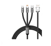 Torima 3in1 Type C- Lightning- Micro Usb Silikon 3.0A 1.5M Şarj ve Data Kablosu thumbnail 1