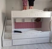 Çocuk Ranzası (Beyaz - Çıtalı Model) thumbnail 7
