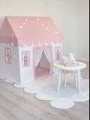 Pamuka  Pembe-Beyaz Medium Oyun Evi thumbnail 1