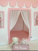 Pamuka  Pembe-Beyaz Medium Oyun Evi thumbnail 3