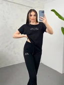 Kadın Nakış Detaylı Basic Eşofman Takımı 3814-23 thumbnail 2