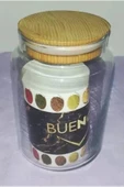 BUENOS Bambu Kapaklı Cam Kavanoz 500ml thumbnail 1