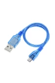 30cm Micro Usb Kablo Mavi 480 Mbps Usb 2.0 Hot Swap thumbnail 3