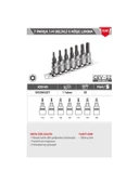 DHT 7 PARÇA 1/4 DELİKLİ TORX BİTS LOKMA SET D02065207 thumbnail 2