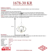 Eray Aydınlatma 1688-30 Krom Led Avize thumbnail 3