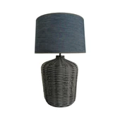 Luty Antrasit Plastik Rattan Abajur thumbnail 1