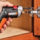 WORX WX252 4Volt/1.5Ah. Li-ion Şarjlı Tornavida + 10 adet Bits Uç thumbnail 3