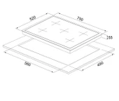 Silverline CS5365S01 75 CM Ankastre Ocak thumbnail 2