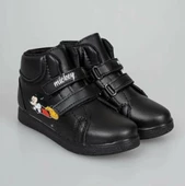RUNSTEP Çocuk Cırtlı Bot Miki Siyah Bot thumbnail 2