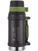 Shotay Çelik Termos Camper Large 1600Ml Siyah thumbnail 1