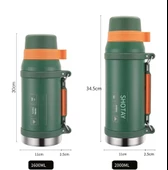 Shotay Çelik Termos Camper Large 1600Ml Haki thumbnail 4