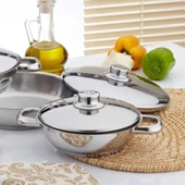 Gülsan 6 Parça Çelik Kapaklı Omlet Set thumbnail 1
