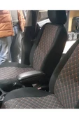 ucuzdukkan28 Fiat / Tofaş Kartal Lüks Kapitone Kumaş Oto Koltuk Kılıfı Ön ve Arka Set - Turuncu thumbnail 2