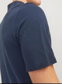 JJESUMMER LINEN POLO SS LN Navy Navy S thumbnail 4