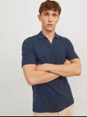 JJESUMMER LINEN POLO SS LN Navy Navy S thumbnail 3