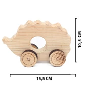 Ahşap Oyuncak Tekerlekli Araba Hayvan Model-2 thumbnail 4
