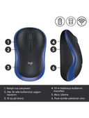 Logitech M185 910-002236 Mavi Optik Kablosuz Mouse thumbnail 3