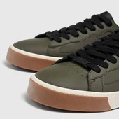 Pull & Bear Detaylı Basic Spor Ayakkabı Yeşil thumbnail 2