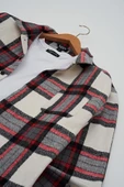 Flanel Boxy Siyah Çizgili Gömlek thumbnail 2
