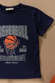 Basketboll Baskılı Lacivert Tshirt Şort Takım thumbnail 2