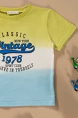 Batik Baskılı Su Yeşili Tshirt Şort Takım thumbnail 2