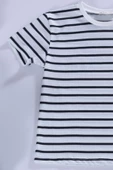 Çizgili Tshirt Şort Siyah Takım thumbnail 3