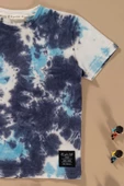 Batik Yıkamalı Lacivert Tshirt Şort Takım thumbnail 2