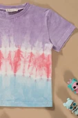 Batik Yıkamalı Lila Tshirt Şort Takım thumbnail 3