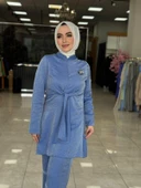 Kuşak Detaylı Takım Bebe Mavisi thumbnail 3